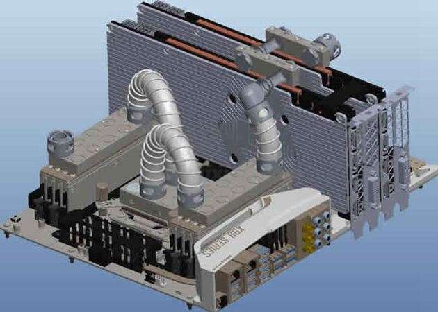 水冷式电脑主板,proe设计三维模型proe,creoparametric设计 - ddr3_sl